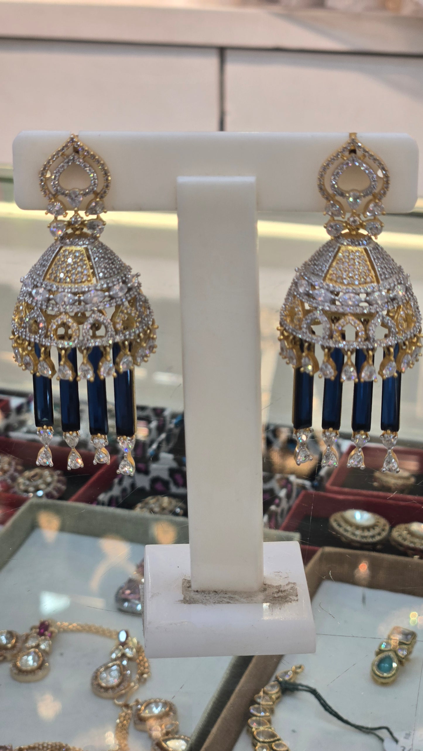 Noorani Midnight Jhumka Earrings