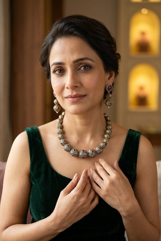 Midnight Crimson Heritage Necklace Set