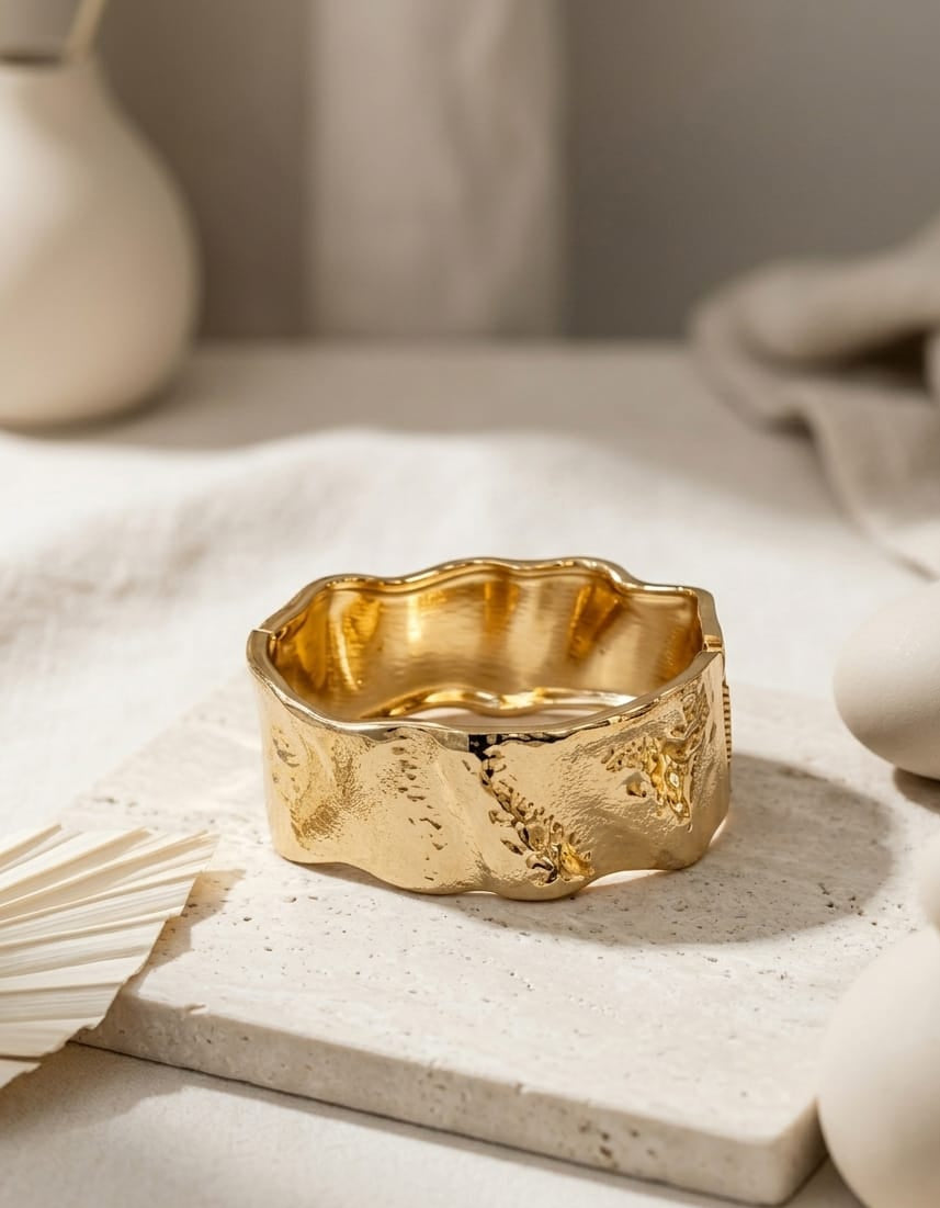 The NIRVAE Gilded Ripple Bracelet