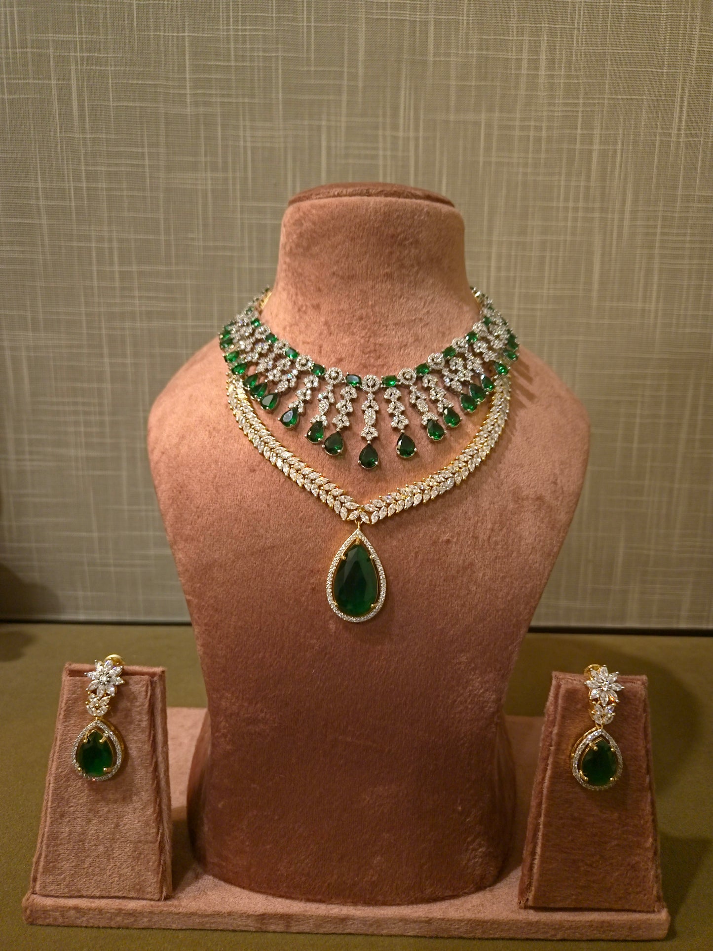 The Verdant Majesty Tiered Emerald Ensemble