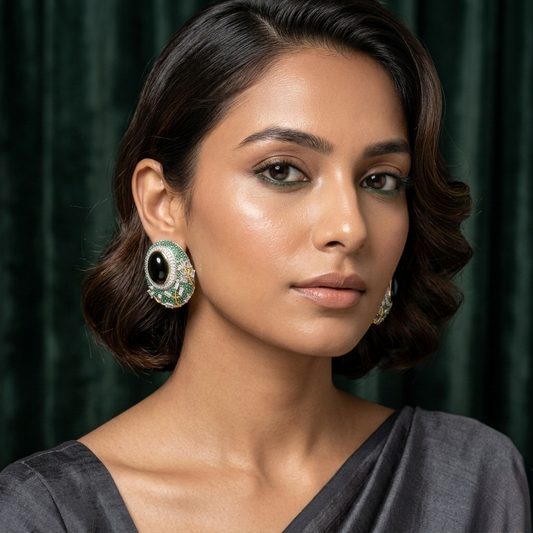 Emerald & Onxy Royal Studs