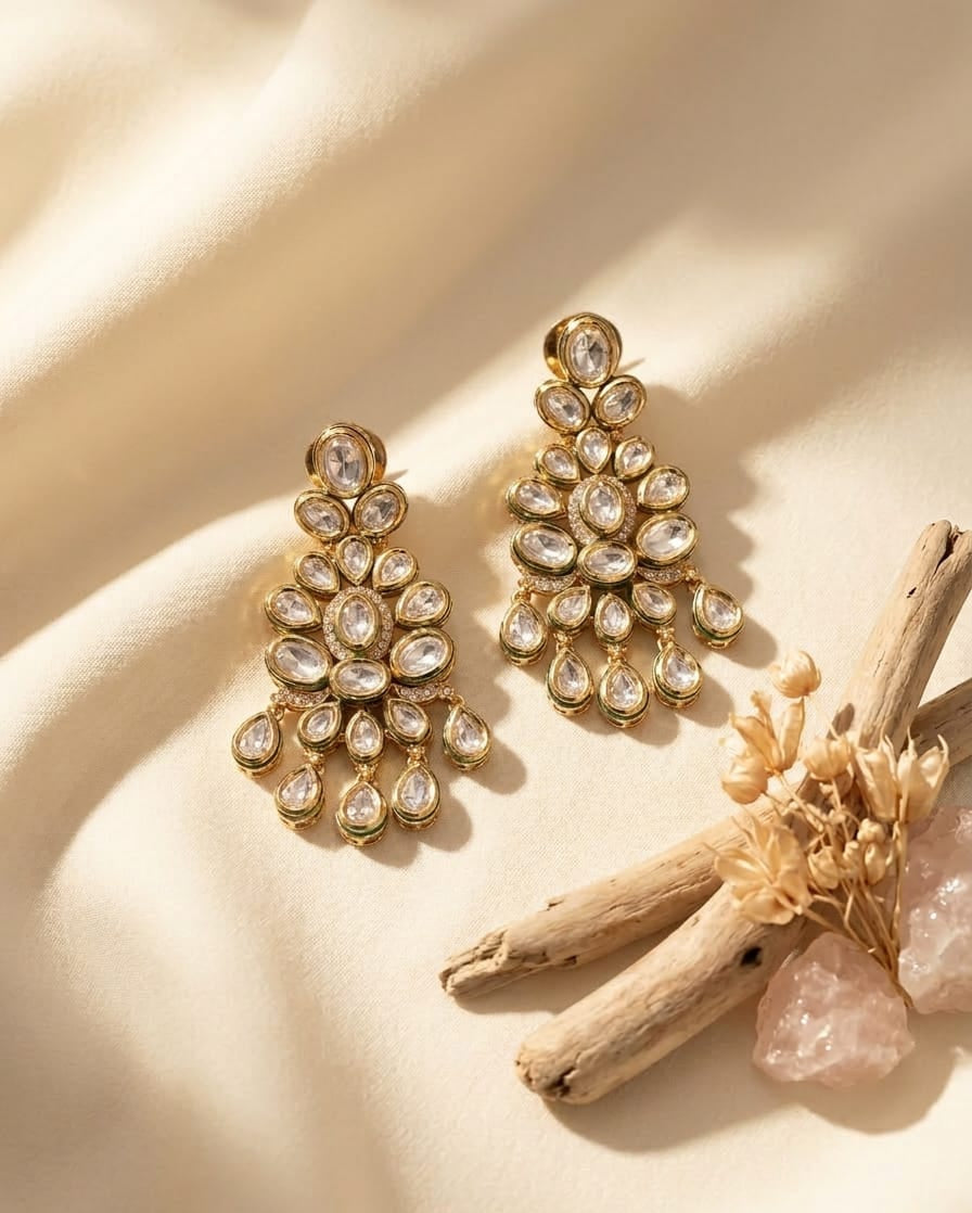 The Chandni Polki Chandelier Drops