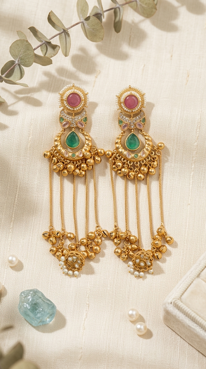The Noor-Aali Heritage Linear Jhumkas
