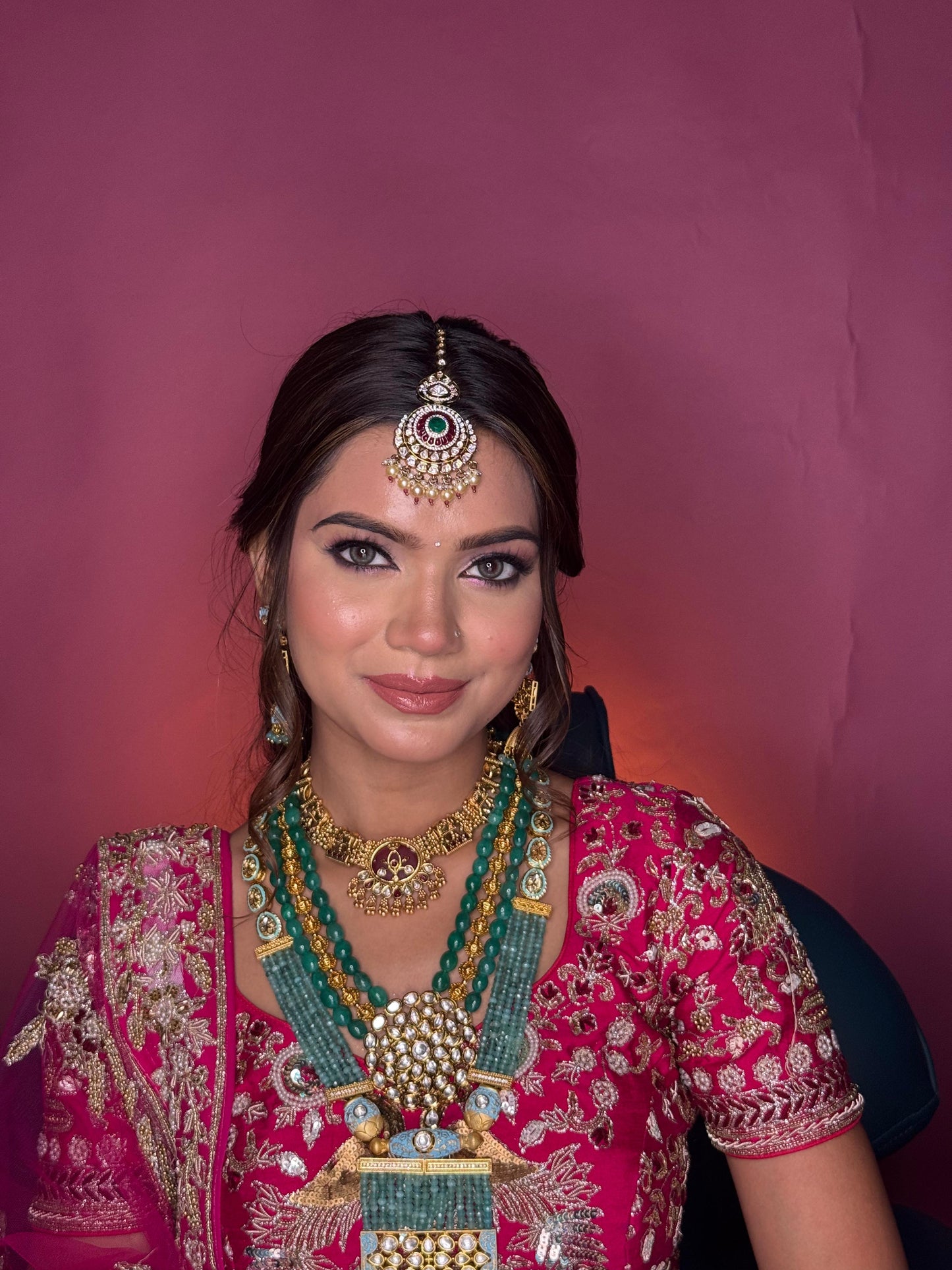 The Sovereign Turquoise & Antique Gold Triple-Layered Ensemble