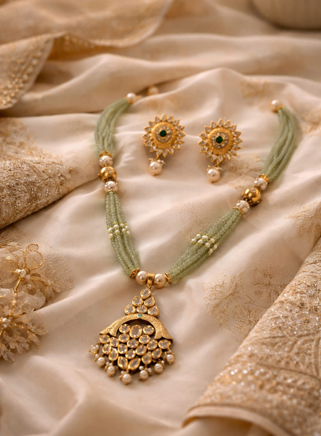 The Pistachio Polki Grace Set