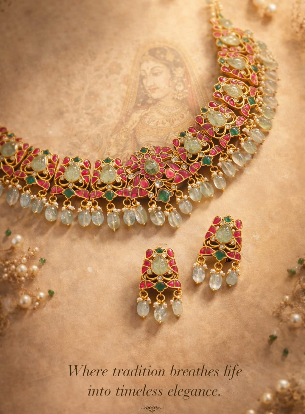 The Minted Moss Heritage Choker Set