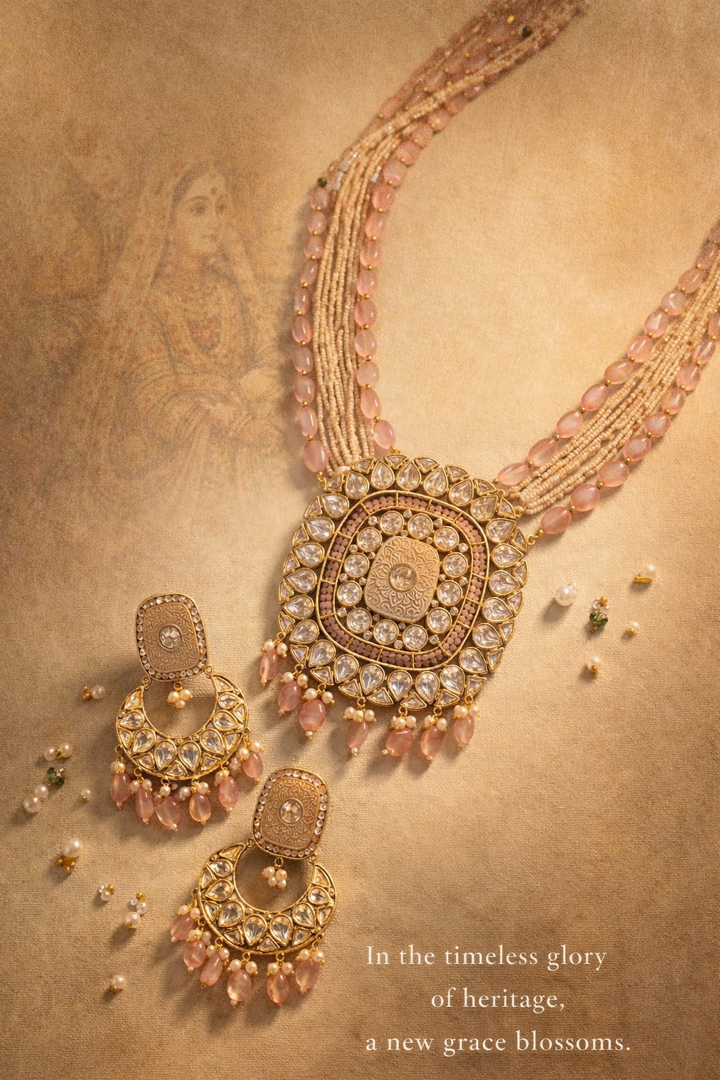 Blush Maharani Kundan Haar