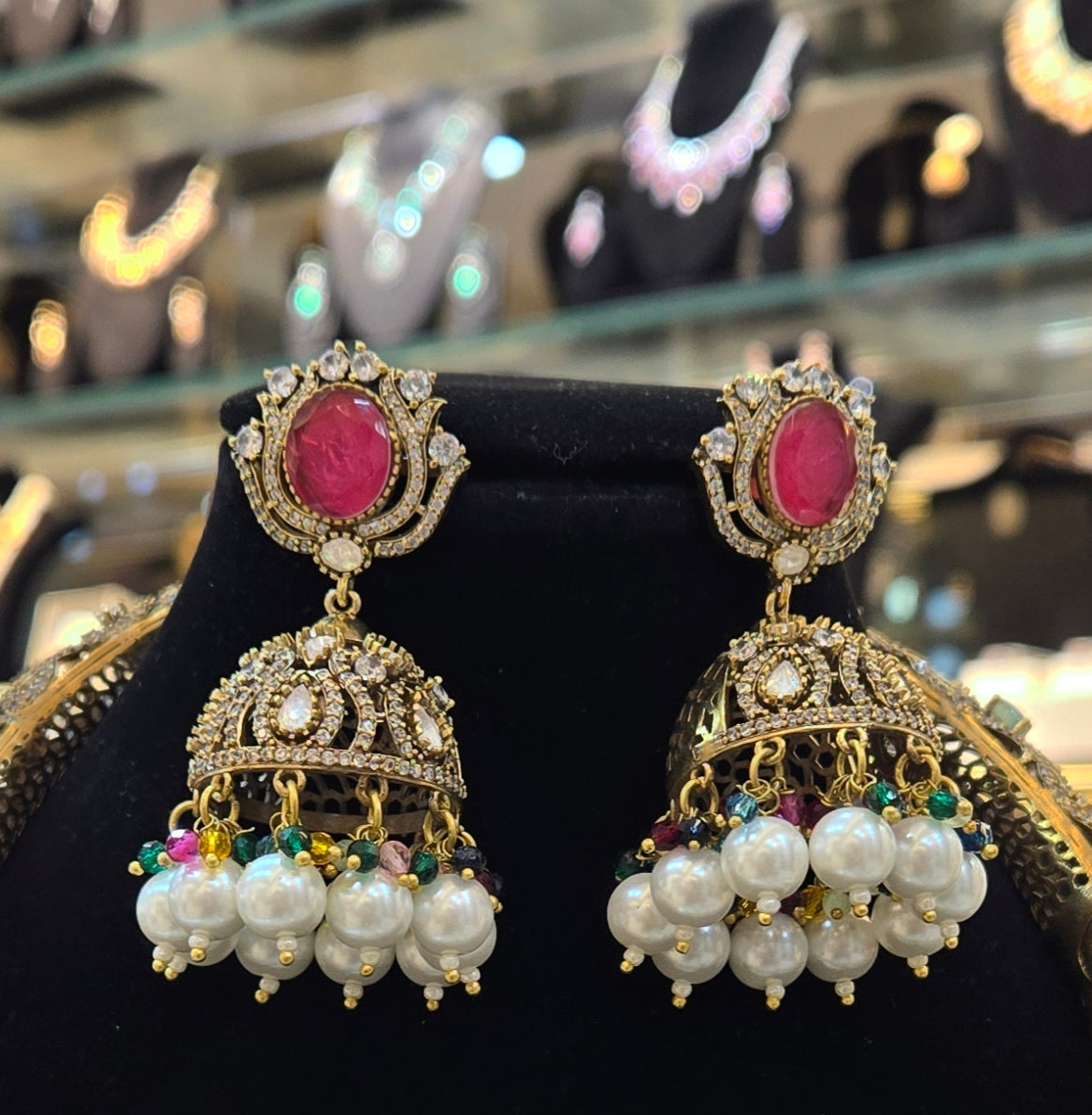 The Navya Multi-Gem Filigree Choker Set