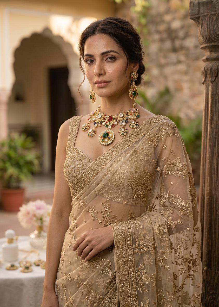 The Vasudha Heritage Navratna Choker