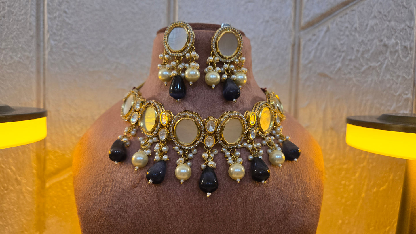 The Noor Mirror-Work Choker Suite