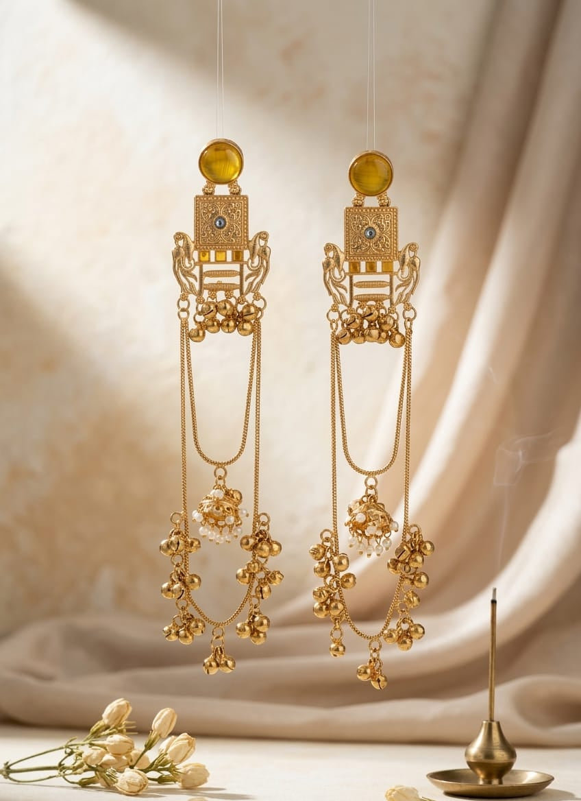 The Virasat-E-Laya Waterfall Earrings