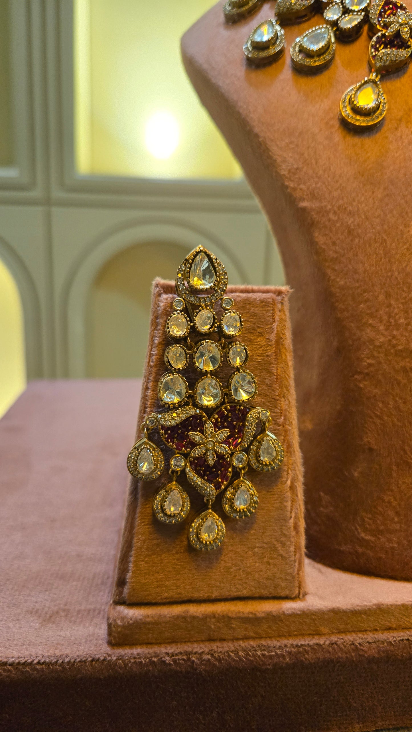 Royal Magenta Teardrop Statement Set