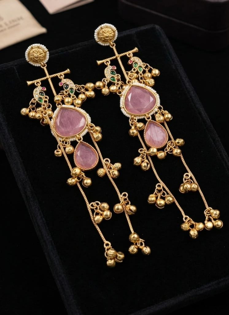 The Rose-Ghunghroo Heritage Linear Drops