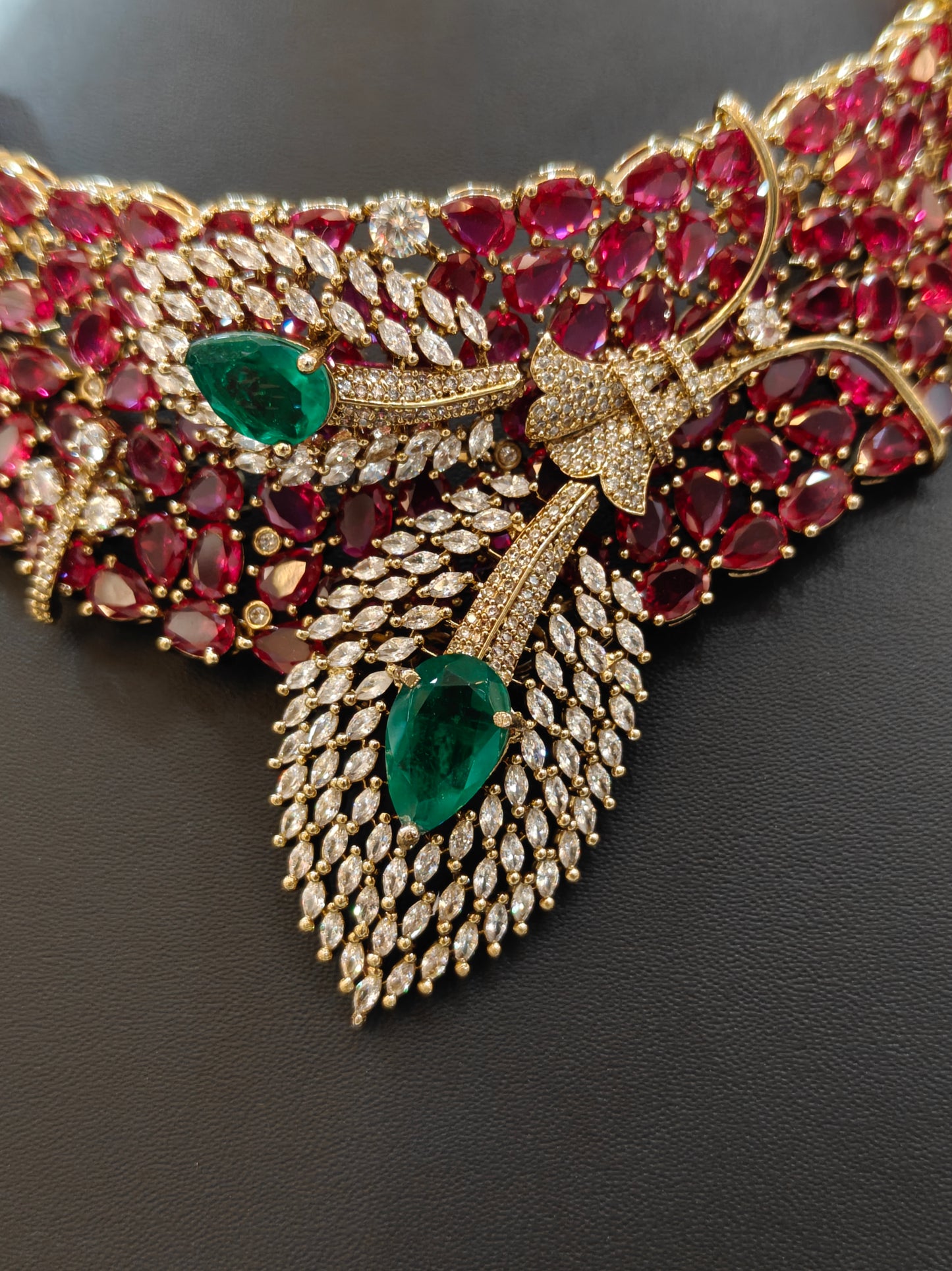 The Rubaiya Feathered Collar Set
