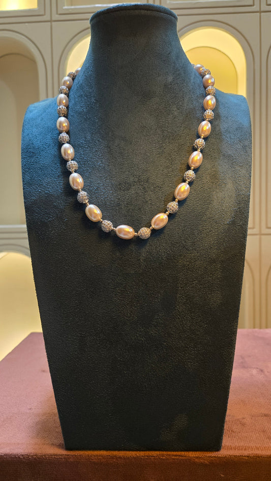 Imperial Blush Pearl Statement Necklace