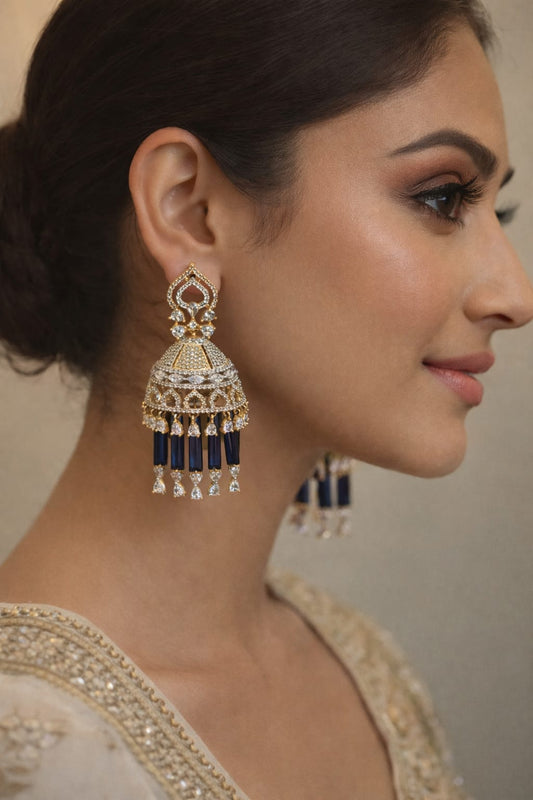 Noorani Midnight Jhumka Earrings
