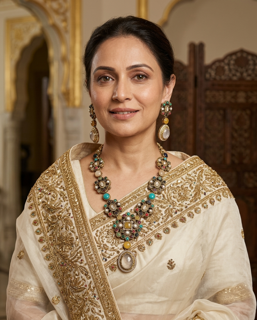 The Avani Pastel Navratna Haar