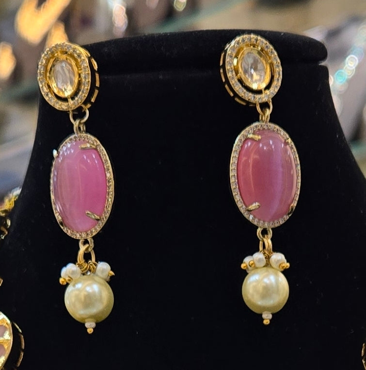 Gulnaar Polki Pearl Necklace Set