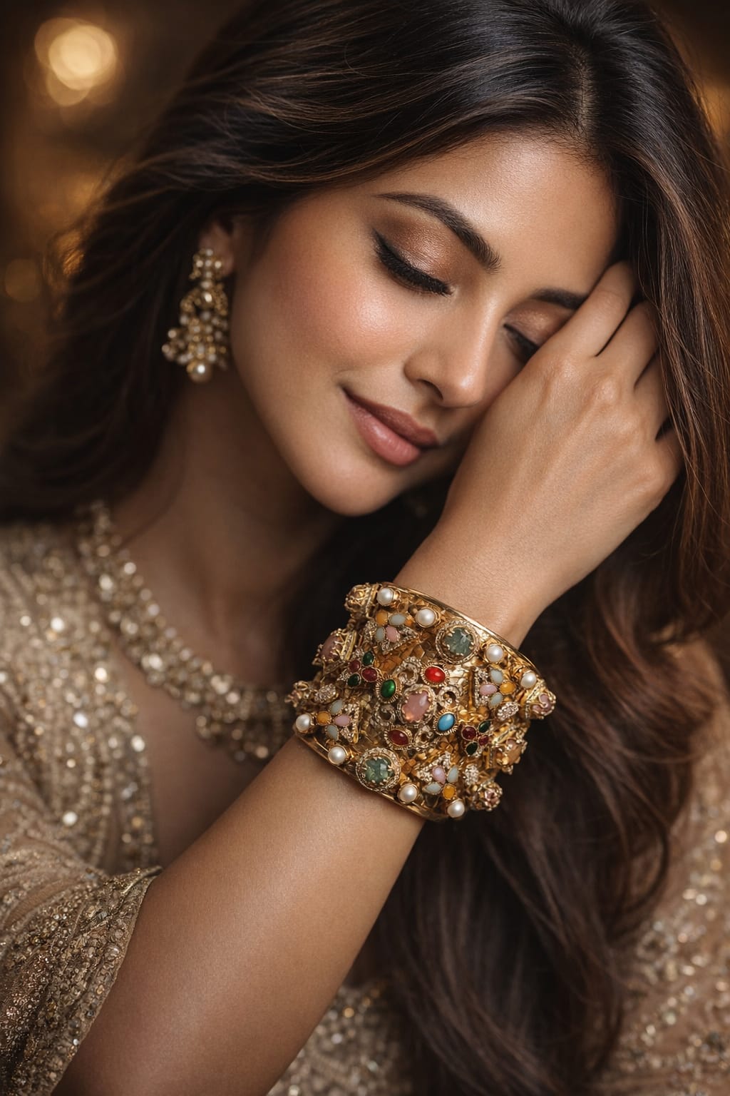 The Navratna Imperial Heritage Cuff