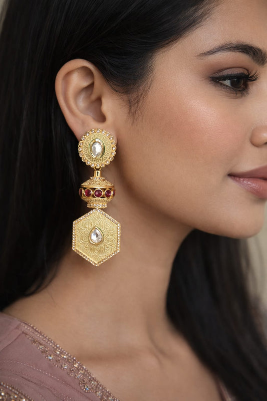 Rajvanshi Heritage Statement Earrings