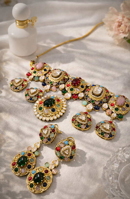 The Vasudha Heritage Navratna Choker