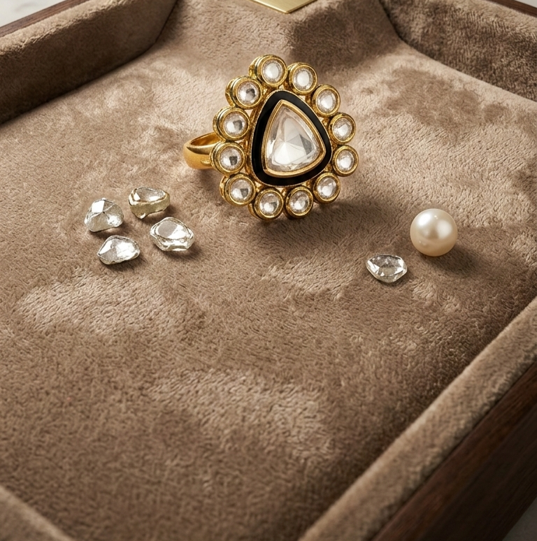 Noor Kundan Statement Ring
