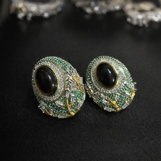 Emerald & Onxy Royal Studs