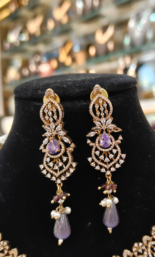 Lavender Royale Filigree Necklace Set