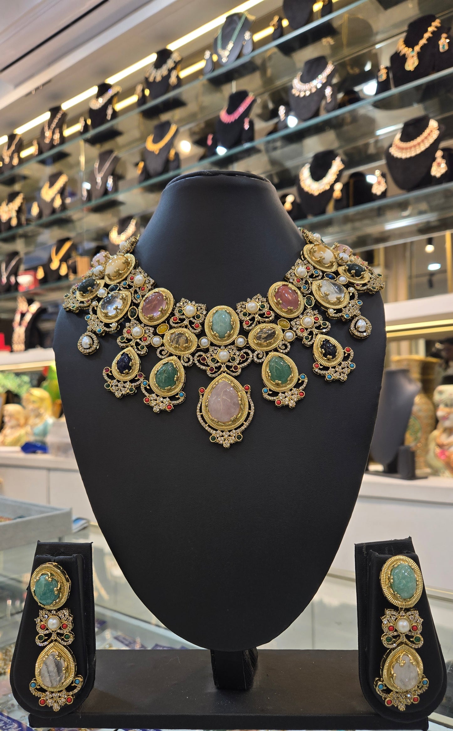 The Vasudha Pastel Heritage Bib Set