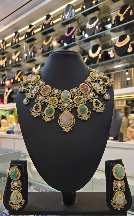 The Vasudha Pastel Heritage Bib Set