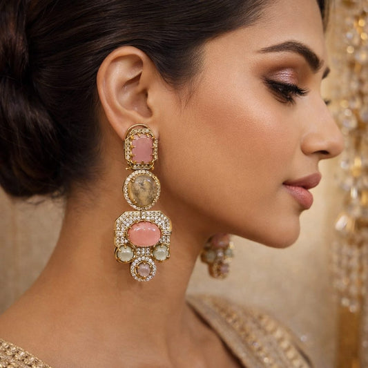 Vintage Pastel Statement Danglers