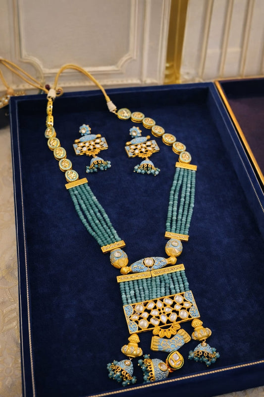 The Neelambari Meenakari Haar Set