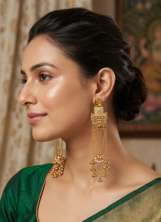 The Virasat-E-Laya Waterfall Earrings