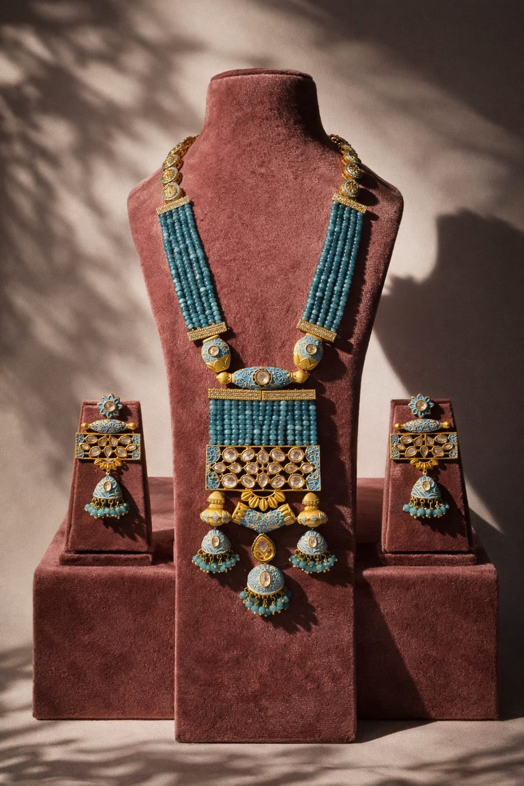 The Neelambari Meenakari Haar Set